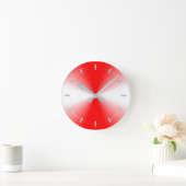 Scarlet Red Radiant Contemporary Runde Wanduhr (Zuhause)