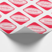 Scarlet Red Rugby Geschenkpapier (Ecke)