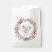 Scarlet Red Seasonal Floral Wedge Geschenktütchen (Vorderseite)