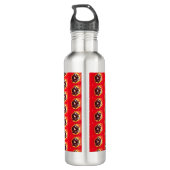 Scarlet Red Tulip Edelstahlflasche (Rückseite)