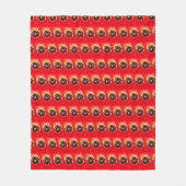 Scarlet Red Tulip Fleece Blanket (Vorderseite)