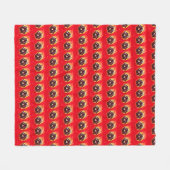 Scarlet Red Tulip Fleece Blanket (Vorderseite (Horizontal))