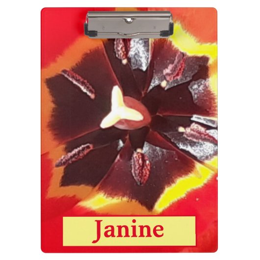 Scarlet Red Tulip Klemmbrett (Vorderseite)