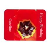 Scarlet Red Tulip Magnet (Horizontal)