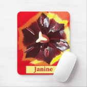 Scarlet Red Tulip Mousepad (Mit Mouse)