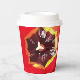 Scarlet Red Tulip Pappbecher