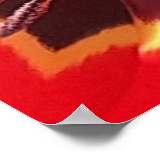 Scarlet Red Tulip Poster (Ecke)