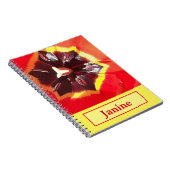 Scarlet Red Tulip Spiral Notebook Notizblock (Rechte Seite)