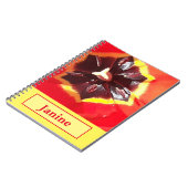 Scarlet Red Tulip Spiral Notebook Notizblock (Linke Seite)