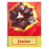 Scarlet Red Tulip Spiral Notebook Notizblock (Vorderseite)