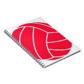 Scarlet Red Volleyball Notizblock (Rechte Seite)