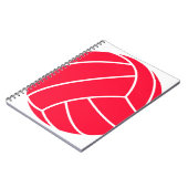 Scarlet Red Volleyball Notizblock (Linke Seite)