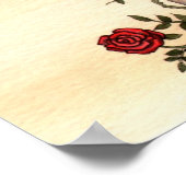 Scarlet Rose Faiasy Fantasy Art Poster (Ecke)