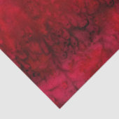 'Scarlet' Rote Seide Abstrakt Seidenpapier (Ausschnitt)