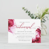 Scarlet Ruby Red Gem Geode Einladung (Stehend Vorderseite)