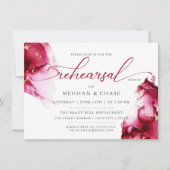 Scarlet Ruby Red Gem Geode Einladung (Vorderseite)