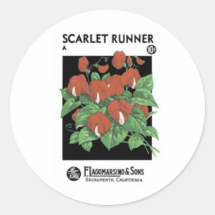 Scarlet Runner, F. Lagomarsino & Söhne Runder Aufkleber