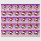 Scarlet Santa Hat Glow Geschenkpapier (Flach)