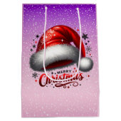 Scarlet Santa Hat Glow Mittlere Geschenktüte (Rückseite)