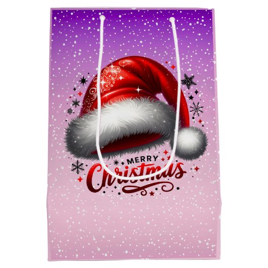 Scarlet Santa Hat Glow  Mittlere Geschenktüte (Rückseite)