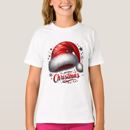 Scarlet Santa Hat Glow T-Shirt (Vorderseite)