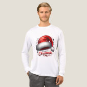 Scarlet Santa Hat Glow Tri-Blend Shirt (Vorderseite komplett)