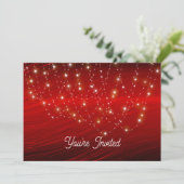 Scarlet Starlight Cascade Birthday Einladung (Stehend Vorderseite)