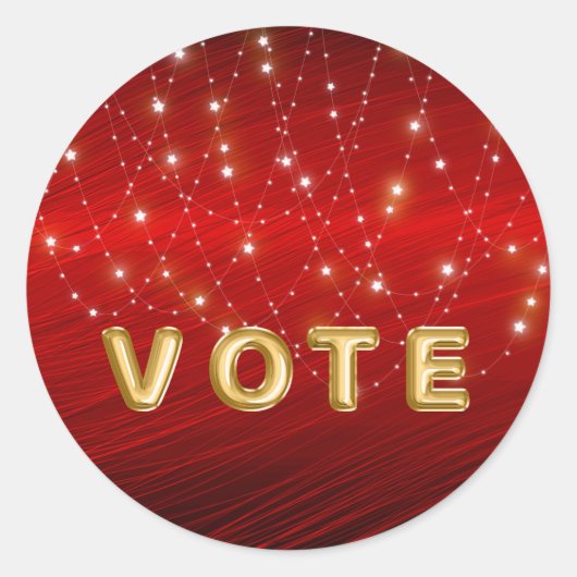 Scarlet Starlight Cascade Vote Runder Aufkleber (Vorderseite)