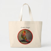 Scarlet Tanager Molting Original Foto Jumbo Stoffbeutel (Vorne)