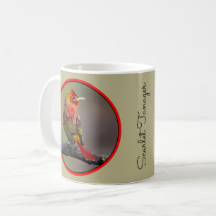 Scarlet Tanager Molting - Original Foto Kaffeetasse