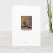 Scarlet Tanager Molting - Original Foto Karte (Rückseite)
