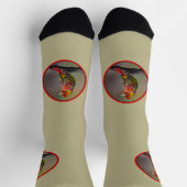 Scarlet Tanager Molting - Original Foto Socken (Oben)