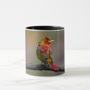 Scarlet Tanager Molting - Original Foto Tasse