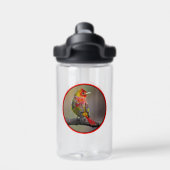 Scarlet Tanager Molting - Original Foto Trinkflasche (Rückseite)