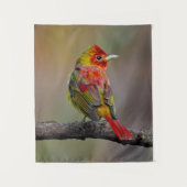Scarlet Tanager Molting - Original Foto Wandteppich (Vorderseite)