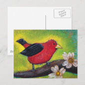 Scarlet Tanager Postkarte (Vorne/Hinten)