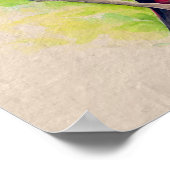 Scarlet Tanagers Vögel Aquarell Kunst drucken Poster (Ecke)