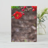 Scarlet Top Wedding Einladung (Stehend Vorderseite)