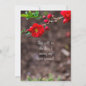 Scarlet Top Wedding Einladung (Rückseite)