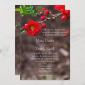Scarlet Top Wedding Einladung (Vorne/Hinten)