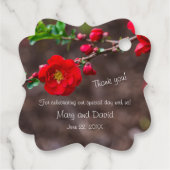 Scarlet Top Wedding Geschenkanhänger (Rückseite)