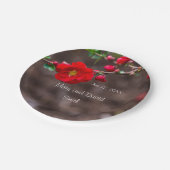 Scarlet Top Wedding Pappteller (Schrägansicht)