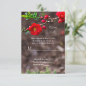 Scarlet Top Wedding RSVP Karte (Stehend Vorderseite)