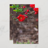 Scarlet Top Wedding RSVP Karte (Vorne/Hinten)