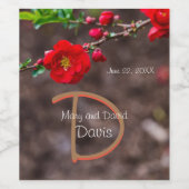 Scarlet Top Wedding Weinetikett (Einzelnes Label)