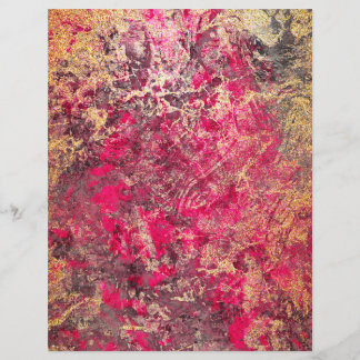 Scarlet und Gold-Marmorpapier