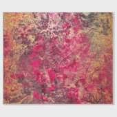 Scarlet und Goldmarmor Geschenkpapier (Flach)