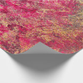 Scarlet und Goldmarmor Geschenkpapier (Ecke)