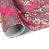 Scarlet und Goldmarmor Geschenkpapier (Rolleneckpunkt)