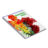 Scarlet und Orange Wallflocken GartenNotebook Notizblock (Rechte Seite)